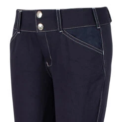 Equine Couture Children's Sportif Natasha Knee Patch Breeches -Equinora Fashion Shop navy4 02378.1588624776.1280.1280