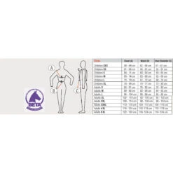 USG Flexi Motion Children's Body Protector Vest -Equinora Fashion Shop usgflexisizechart2