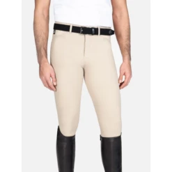 Equiline Men's Willow Knee Patch Breeches -Equinora Fashion Shop willowbeige