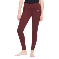 TuffRider Ladies Minerva EquiCool Tights -Equinora Fashion Shop wine front 28048.1587158188.1280.1280